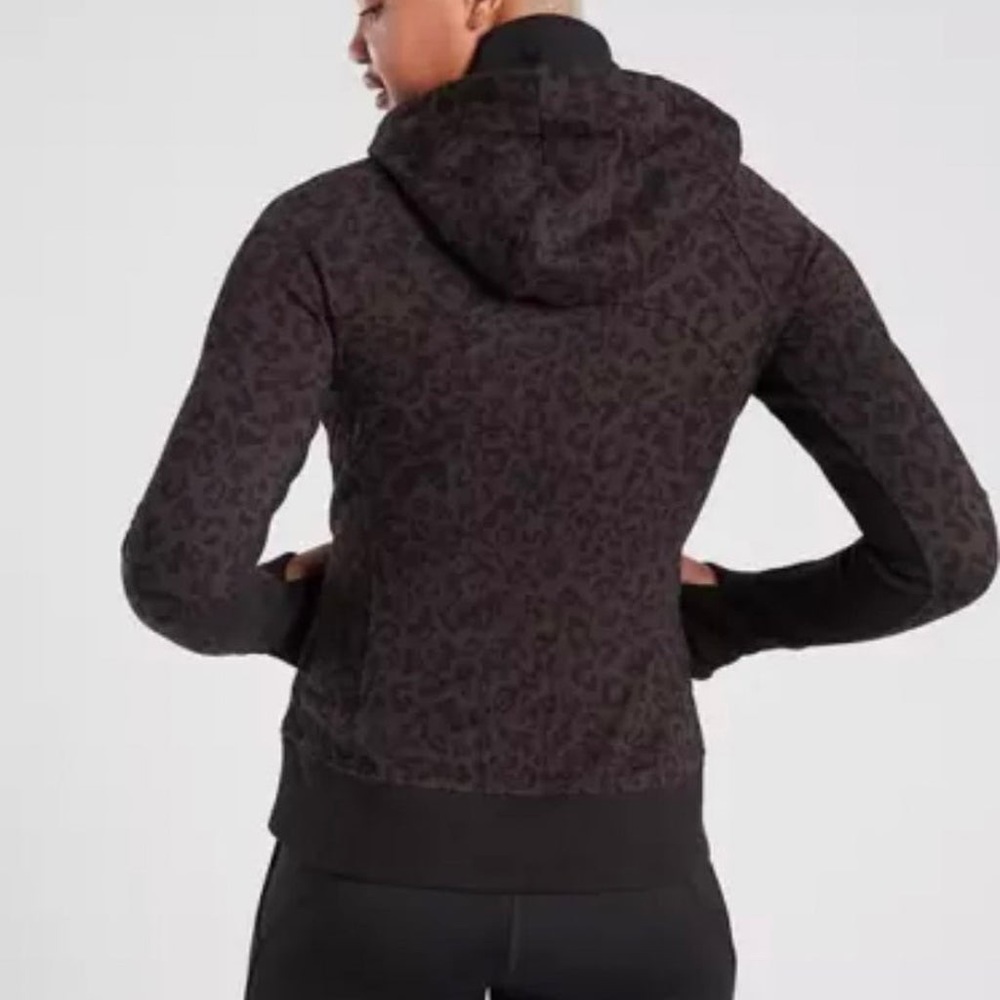 Athleta black/gray cheetah print hoodie * like NEW* - Picture 2 of 4